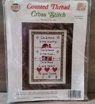 Christmas in Your Heart NMI Needle Magic Cross Stitch Kit Thread Fabric ... - $16.70