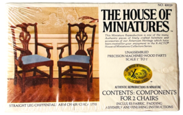 The House of Miniatures 40029 2 Straight Leg Chippendale Arm Chairs, Cir... - $21.28