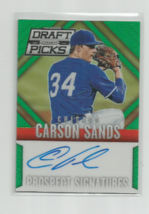 Carson Sands (Chicago Cubs) 2014 Panini Prizm Draft Picks Green Prizm Auto #9/35 - £11.00 GBP