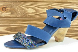 Steven by Steve Madden Size 11 M Blue Ankle Strap Synthetic Women Sandal Shoes - £15.87 GBP