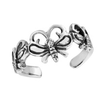 Magical Bali Style Butterfly Wrap Animals Sterling Silver Toe/Pinky Beach Ring - £12.40 GBP