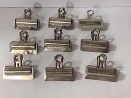 9 Vintage Boston Metal Clips No 3 Hunt MFG. Co. Statesville, N.C. Group-14 - £20.97 GBP