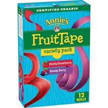  Organic Fruit Tape Swirly Strawberry Bendy Berry Variety Pack 12 Rolls - £19.44 GBP