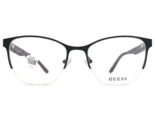 Guess Eyeglasses Frames GU2765 002 Black Purple Cat Eye Half Rim 53-18-135 - $37.14