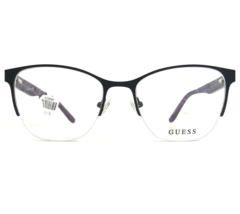 Guess Eyeglasses Frames GU2765 002 Black Purple Cat Eye Half Rim 53-18-135 - £29.13 GBP