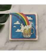 Vintage Cost Plus Paper Cocktail Napkins NOS Rainbow Beer Pride Drinks P... - $14.84