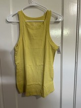 Gap Yellow Tunic Length Cotton Stretch Tank Top Shirt Size Large Tall - $16.99