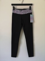 Nwt Ivivva By Lululemon Black Multi Luon Rhythmic Tight Pants Reversible Girl... - £65.14 GBP