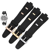 22/24mm Silicone Rubber Band Strap for Bvlgari Diagono Watch - £15.54 GBP