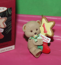 Hallmark Child&#39;s Age Baby&#39;s First Christmas 1996 Vintage Holiday Ornament QX5764 - £14.79 GBP