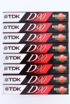 8x TDK D90 90 Minute Type 1 Normal IEC1 Blank Cassette Tapes NOS SEALED NEW - £19.85 GBP