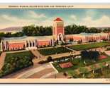 Memorial Museum Golden Gate Park San Francisco CA UNP Linen Postcard T8 - $2.92