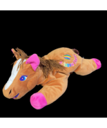 Large Lisa Frank 22" Rainbow Chaser Plush Horse Pony Brown Stuffed Jumbo READ - $79.99
