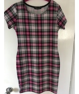 PINK AND BLACK TARTAN DRESS BY SELECT (SIZE 10) - £5.39 GBP