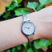 Vintage Timex Dainty Classic Quartz Silver Stretch Watch - $49.99