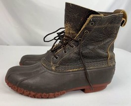 Vintage Bean Boots LL Bean Maine Hunting Shoe Duck Boot Leather Men’s 6.5 - £26.29 GBP