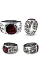 Alchemy Gothic R71 Agla Ring Kabbalistic Sigillum Magical Talisman Seal ... - £23.99 GBP