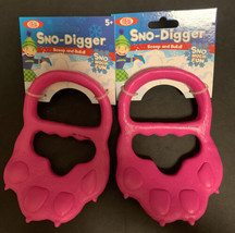 Sno-Digger Snow Sand Diggers Pink Ideal Scoop And Build Sno Much Fun Set Of 2 - £6.05 GBP