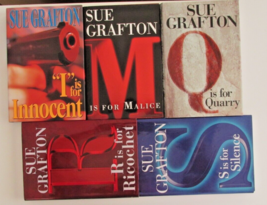5 Sue Grafton Kinsey Millhone Alphabet Murders I, M, Q, R, S Hardcover 1st 1st - £23.76 GBP