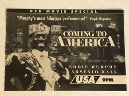 Coming To America Tv Guide Vintage Print Ad Eddie Murphy Arsenio Hall Tpa13 - £4.67 GBP