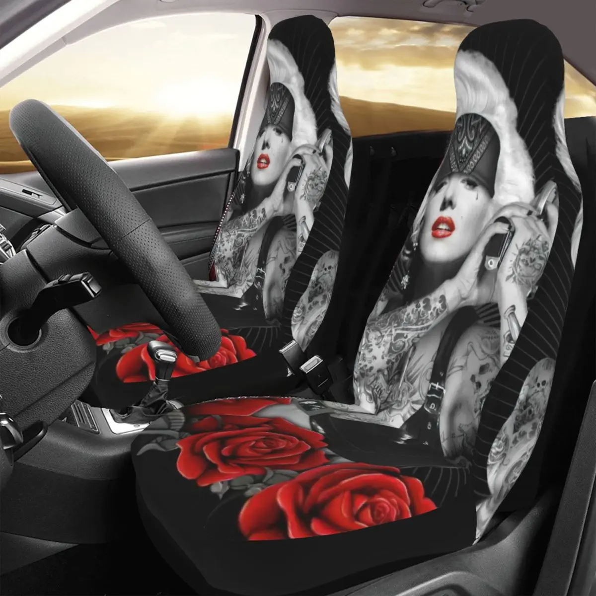 Funny Marilyn Monroe Car Seat Cover Custom Printing Universal Front Prot... - £39.18 GBP