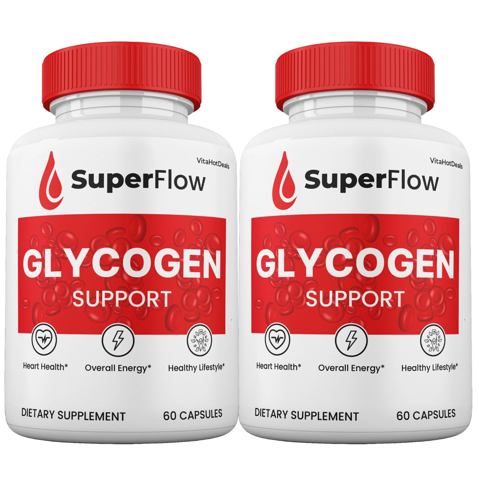 Super Flow Glyco Balance Capsules Premium Blood Wellness Formula 2 Pack - €42,22 EUR