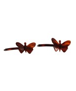 Caravan Hand Made in France Tortoise Shell Butterfly Bobby Pin Pair, 0.5... - £11.79 GBP