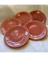 Fiestaware genuine H L Co vintage five 6 1/4&quot; bread plates rose?  - £26.14 GBP