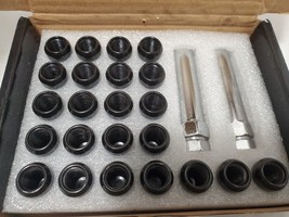 NEW 23 Puengsi  Wheel Lug Nuts 1/2-20 Black 1 3/8 23 With Wrench - £14.90 GBP