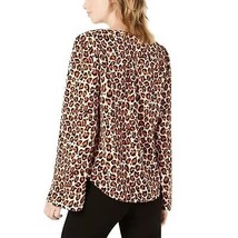 NWT Womens Size XL Bar III Leopard-Print Surplice Bell-Sleeve Blouse Top - £18.12 GBP