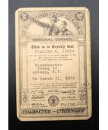 Vtg 1933 BSA Scoutmaster Membership Wallet Card Troop 32 Albany NY Franc... - $28.01 CAD