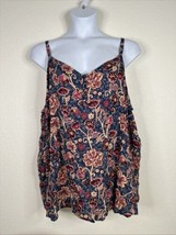 Sonoma Womens Plus Size 4X Blue/Purple Floral V-neck Strappy Tank Sleeveless - £11.19 GBP