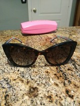Womens Betsey Johnson Sunglasses Save The Drama Blue Brown Tortoise 55-2... - $123.75