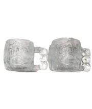 McDonalds Flintstones Glass Mug Cup 1993 Clear Frosted Pre-Dawn Set Of 2 - £10.23 GBP