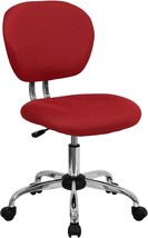 Red Mesh Mid-Back Task Office Chair With Padding From Flash Furniture, Swivels, - £99.09 GBP