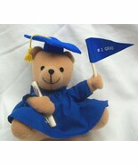 VINTAGE Russ TEDDY BEAR GRADUATE IN BLUE 4&quot; Plush STUFFED ANIMAL Toy - €12,81 EUR