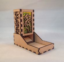 Dragon v6 Dice Tower &amp; Tray Neon Yellow Acrylic Window COMPACT DESIGN La... - $29.69