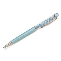 NEW Blue Floating Crystal Ball point Pen Free Shipping Great Gift Idea - $31.31