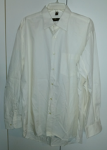 SERICA MENS LS COTTON IVORY DRESS SHIRT-16.5(L) x 36&quot;-NWT-ITALY--LIGHTWEIGT - $34.00