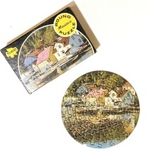 Vintage Tuco Miniature Puzzle Scene of Norwegian Harbor 55+ pieces Round - £15.57 GBP