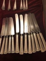 VINTAGE ALVIN PATENT MATCHING 132pc SILVERWARE FLATWARE SPOONS KNIVE FOR... - $148.49