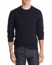 The Men&#39;s Store Mens 100% Cotton Slub Knit Ribbed Crew Neck Sweater Navy Medium - £11.20 GBP