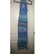 Jessica Simpson Dress Sleeveless Maxi Womens Size Small Blue Green Racer... - $694.02 MXN