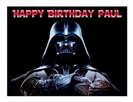Star Wars Darth Vader Edible Cake Image Cake Topper - £7.85 GBP+