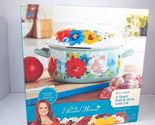 NEW PIONEER WOMAN Breezy Blossom 4 Quart Dutch Oven Enamel steel pot blu... - $55.00