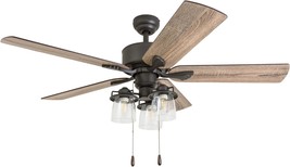 Prominence Home 50566-01 River Run Farmhouse Ceiling Fan, 52&quot;,, Aged Bronze - £119.87 GBP