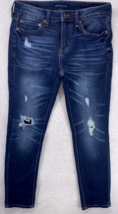 Aeropostale Jeans Men Size 30x30 Blue Skinny Straight Leg Distressed Den... - £12.45 GBP