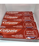 (4) Colgate Optic White Stain Fighter Toothpaste,  CLEAN Mint Gel 6 0z, New - $27.79 CAD