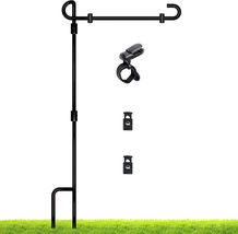 Garden Flag Stand Premium Yard Flag Pole Holder (35.4&#39;&#39;×16.4&#39;&#39;) Metal - £10.28 GBP