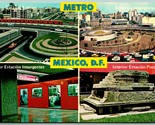 Multivue Métro Subway Mexico Ville Mexico Unp Chrome Carte Postale G9 - $6.10
